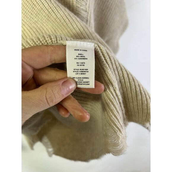 Helmut Lang Wool Cashmere Knit Distressed Sweater Ivory - Picture 6 of 9